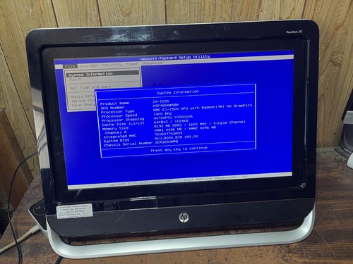 Pavilion touchsmart all - hp, 20
